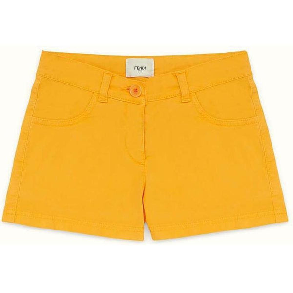 Orange denim shorts online