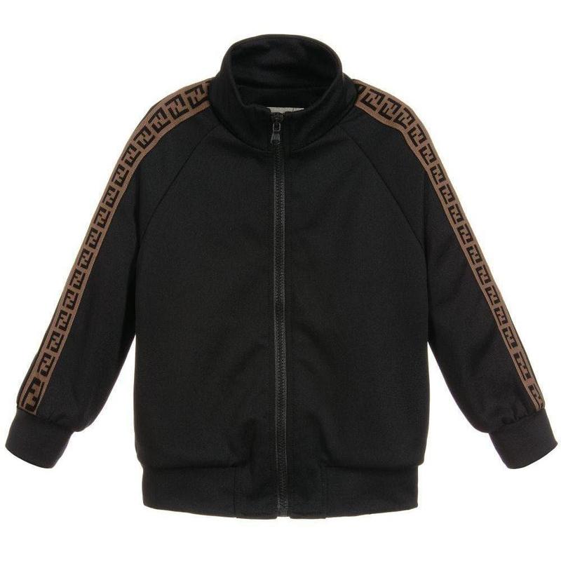 Fendi Unisex Black Zip-up Jacket