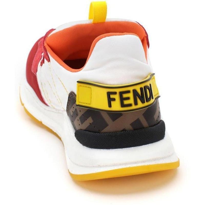 Fendi Unisex White & Red Trainers