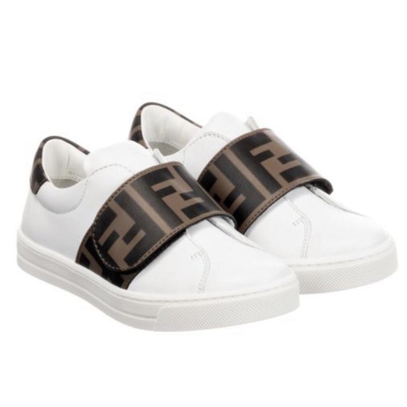 Fendi White FF Logo Trainers