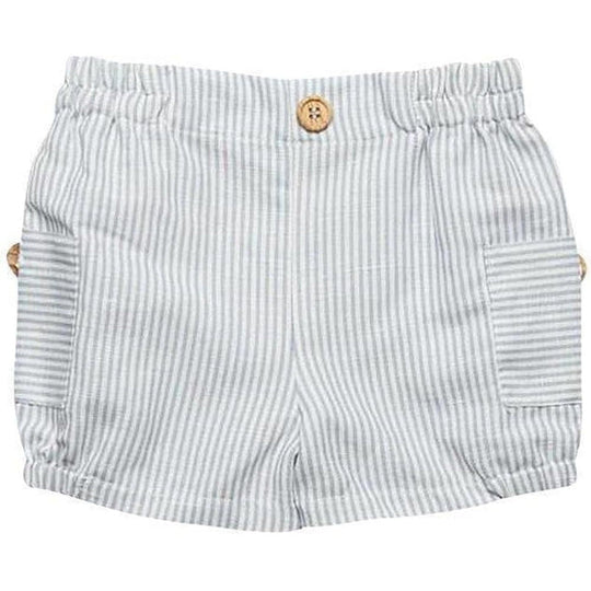 Boys Grey Stripe Shorts