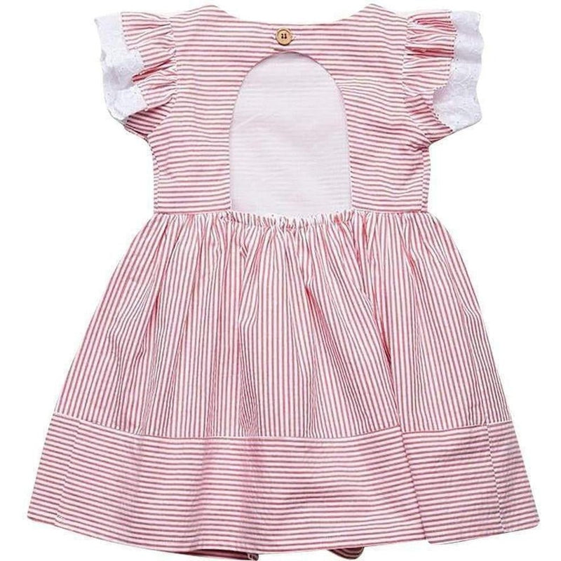 Fina Ejerique Girls Red Stripe Dress