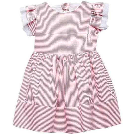 Girls Red Stripe Dress