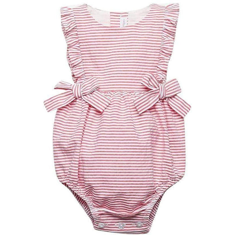 Fina Ejerique Girls Red Stripe Rompers