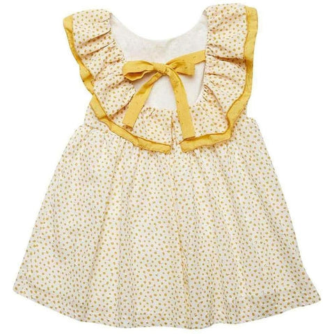 Fina Ejerique Girls Yellow Spot Dress