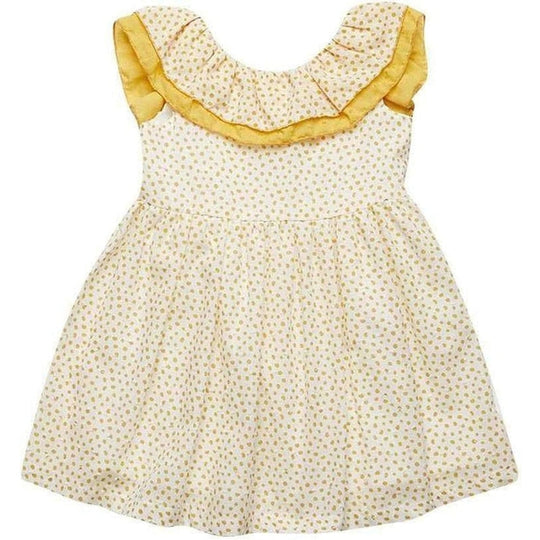 Girls Yellow Spot Dress