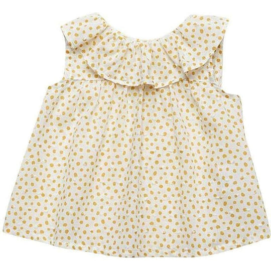 Girls Yellow Spot Print Blouse