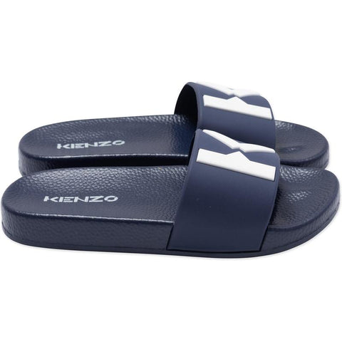 Kenzo Kids Boys Navy Logo Sliders