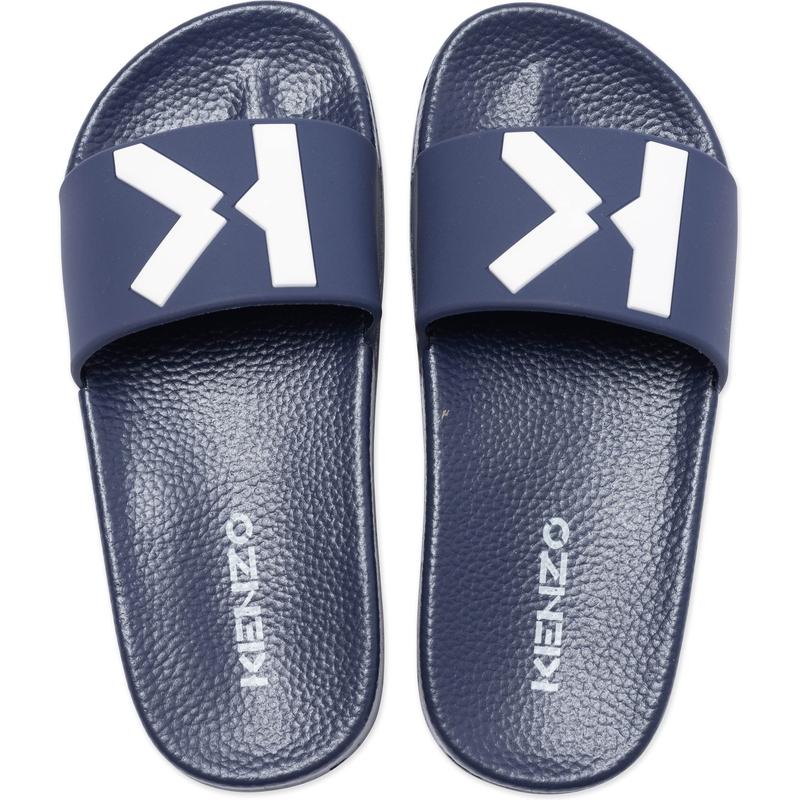 Kenzo Kids Boys Navy Logo Sliders