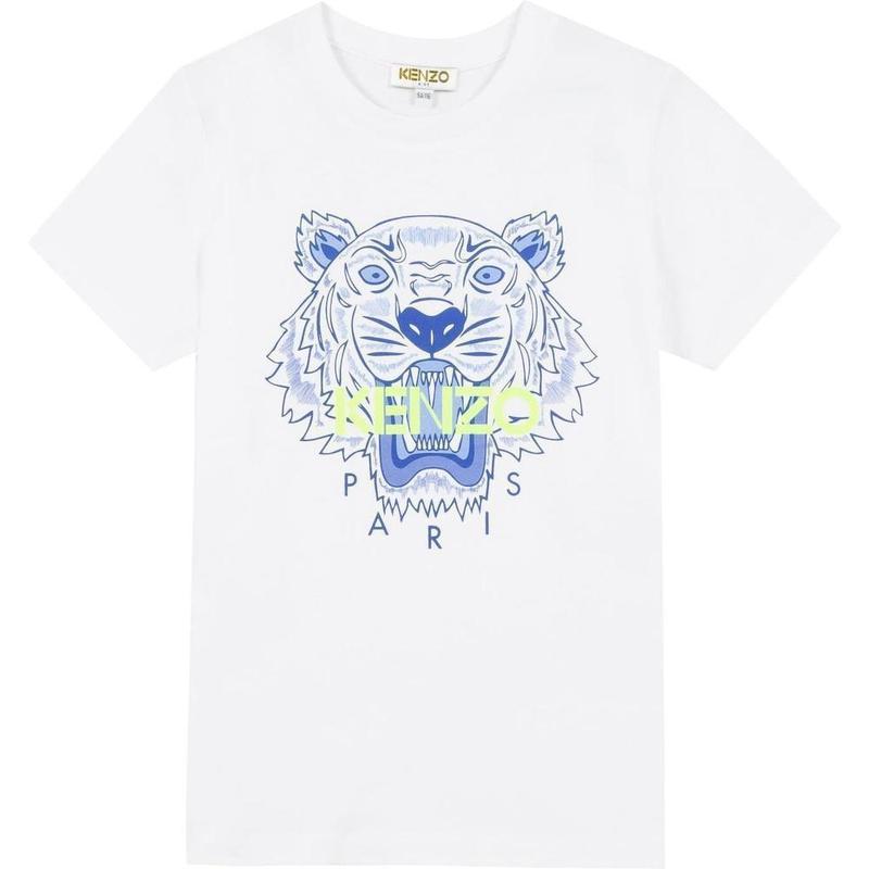 Kenzo Kids Boys White Jb Tiger T-Shirt