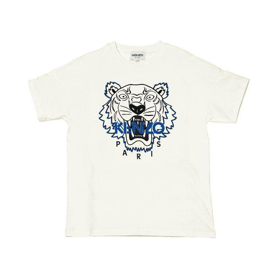 Boys White Kenzo Tiger T-Shirt
