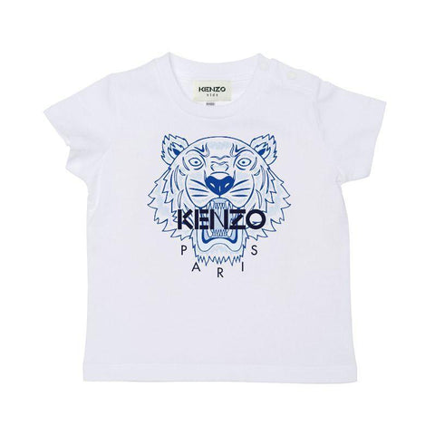 Kenzo Kids Boys White Tiger Print T-Shirt