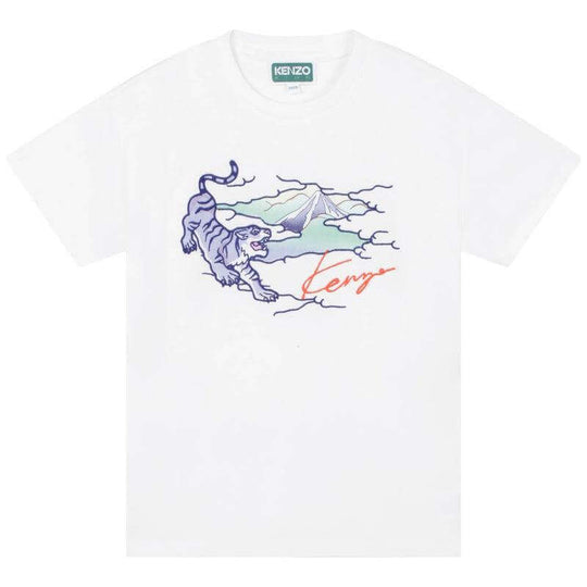 Boys White Tiger T-Shirt