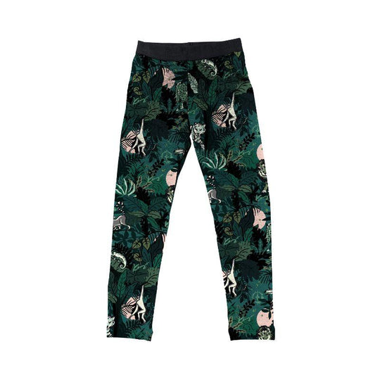 Girls Leaf Print Leggings