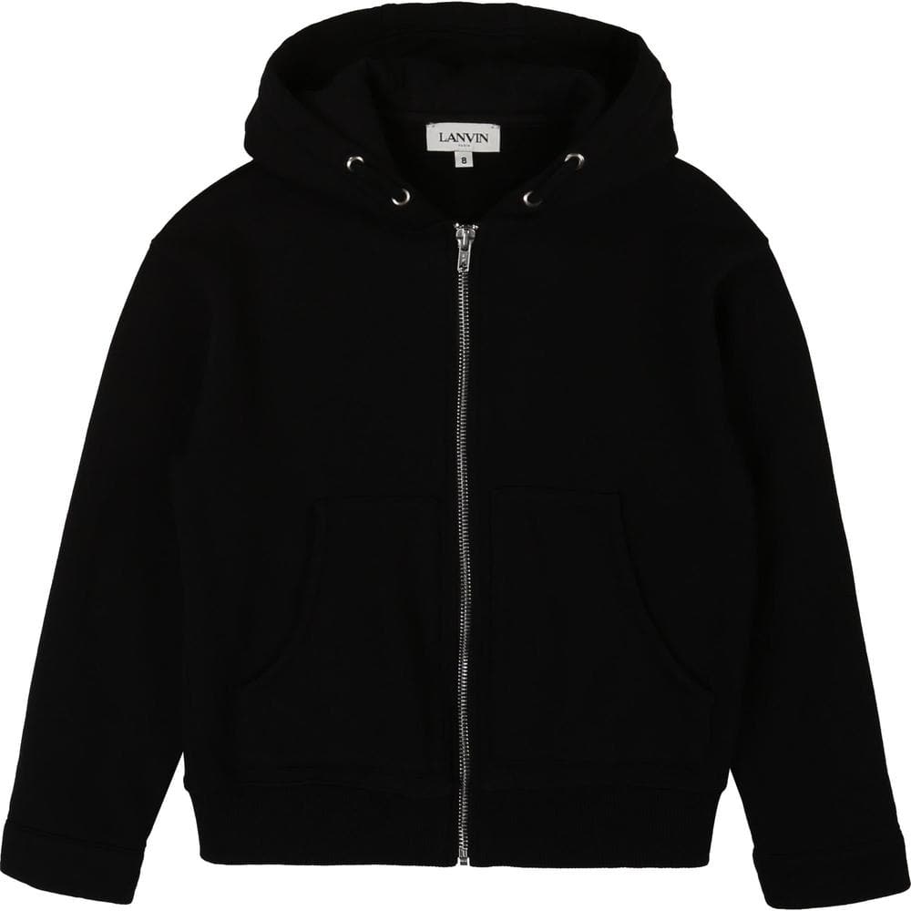 Lanvin Boys Black Zip-up Hoodie