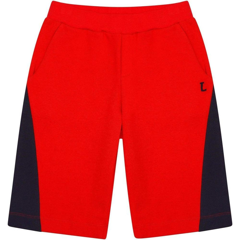 Lanvin Boys Red And Navy Shorts