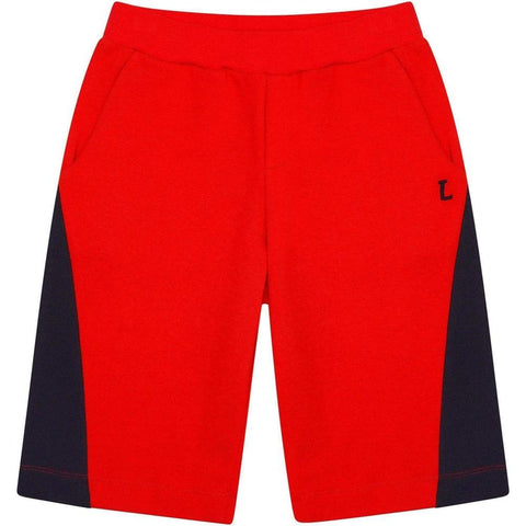 Lanvin Boys Red And Navy Shorts