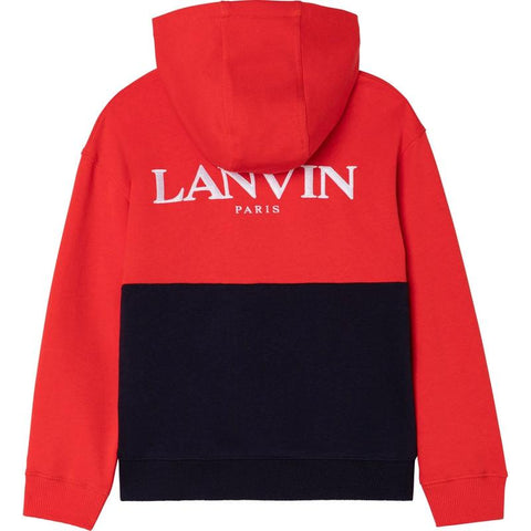 Lanvin Boys Red / Black Zip Up Hoodie