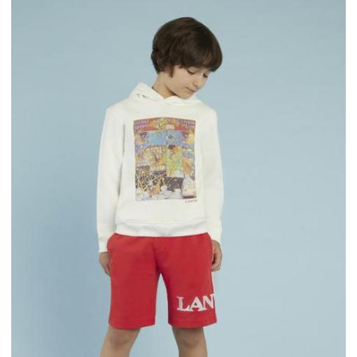 Lanvin Boys White Hooded Sweatshirt