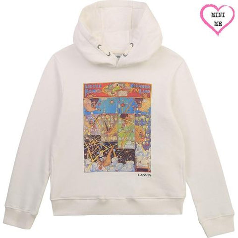 Lanvin Boys White Hooded Sweatshirt