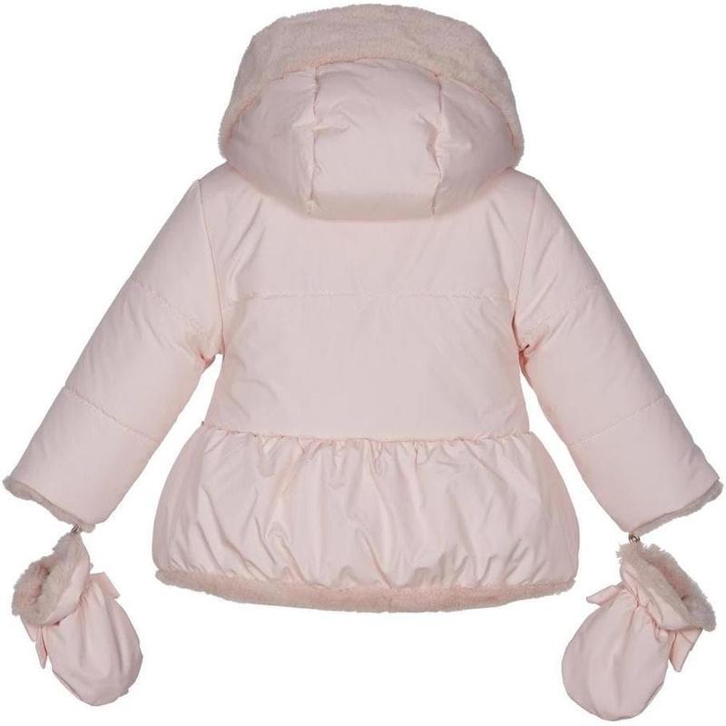 Lapin House Baby Girls Pink Fur Reversible Jacket