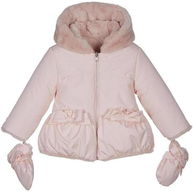 Lapin House Girls Pink Fur Reversible Jacket