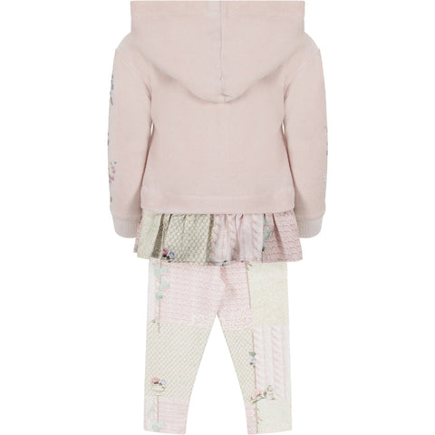 Lapin House Girls Pink hooded Legging Set