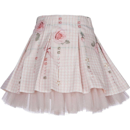 Girls Pink Jewel Skirt