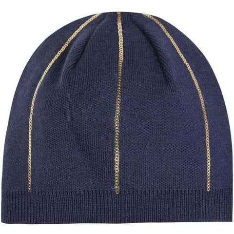 Lili Gaufrette Girls Navy Sequinned Hat