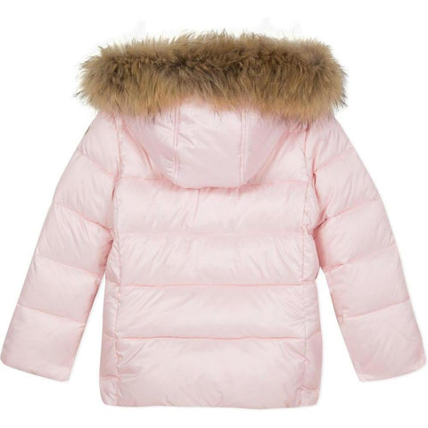 Lili Gaufrette Girls Pale Pink Padded Down Jacket