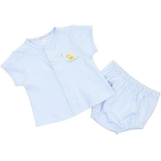 Boys Blue Vintage Ducky Bloomer Set