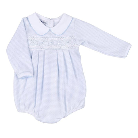 Magnolia Baby Boys Hazel And Hugo Blue Romper