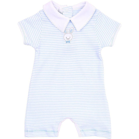 Magnolia Baby Boys Pale Blue Striped Shortie