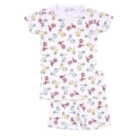 Boys 'Ready, Set, Go' White Short Pyjamas