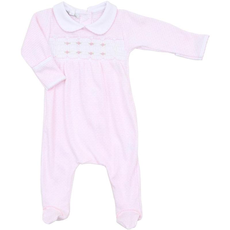 Magnolia Baby Girls Pale Pink Babygrow