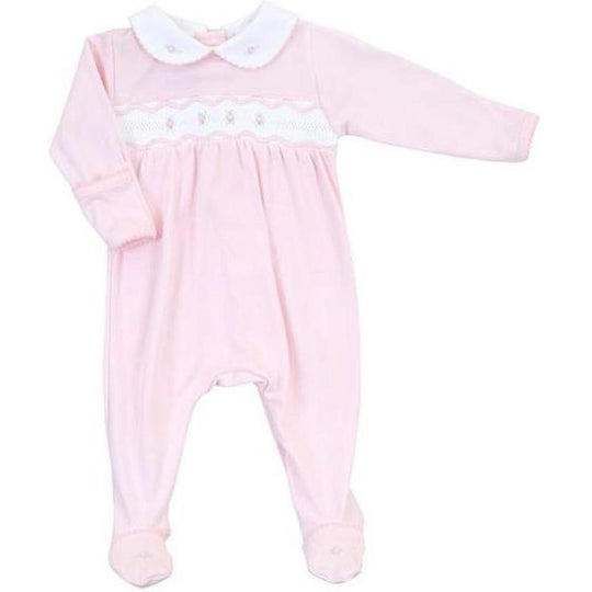 Girls Pink Cora and Cole's Babygrow