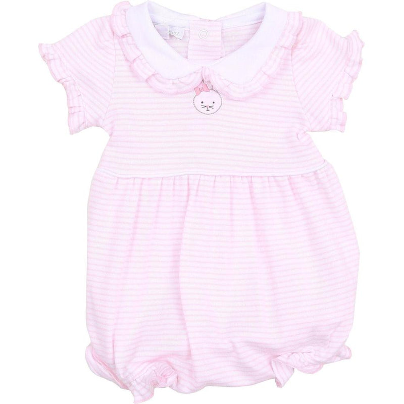 Magnolia Baby Girls Pink Striped Shortie