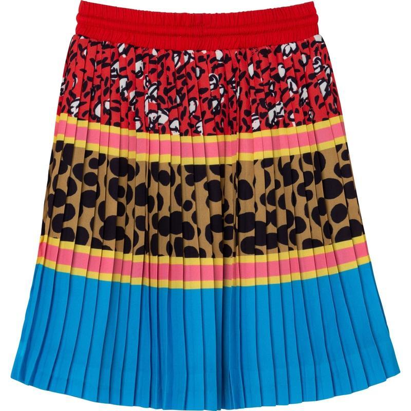 Marc Jacobs Girls Floral Cheetah Pleated Skirt