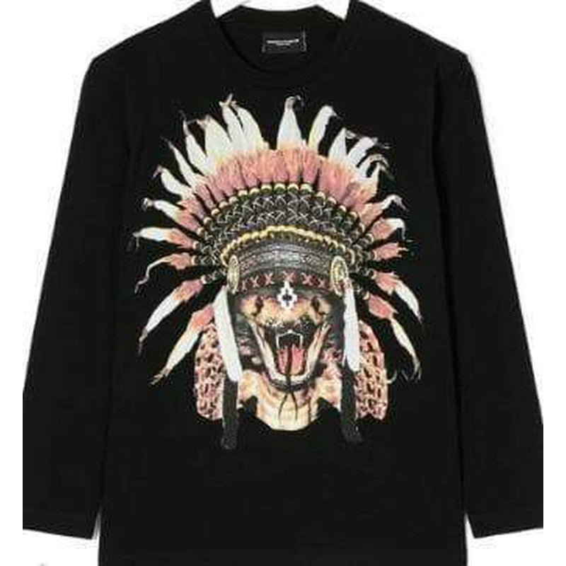 Marcelo Burlon Snake Headdress Print Long Sleeve T-Shirt