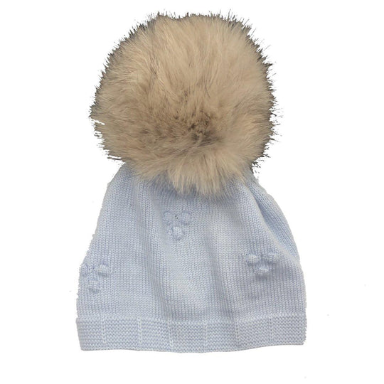 Baby Boys Faux Fur Bobble Hat
