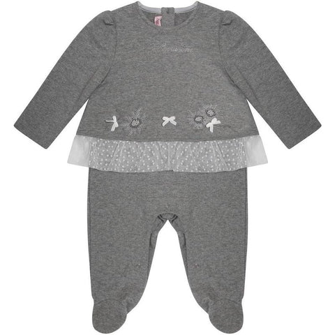 Miss Blumarine Baby Girls Grey Babygrow