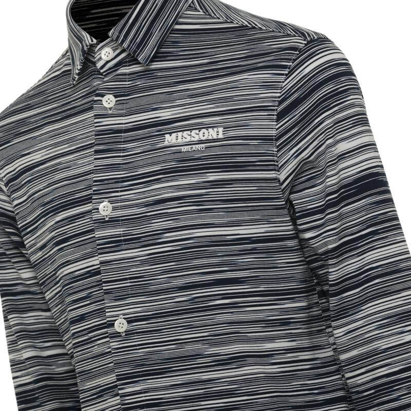 Missoni Kids Boys Navy Stripe Polo Shirt