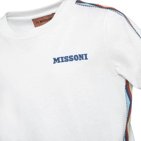 Missoni Kids Boys White Zig Zag T-Shirt