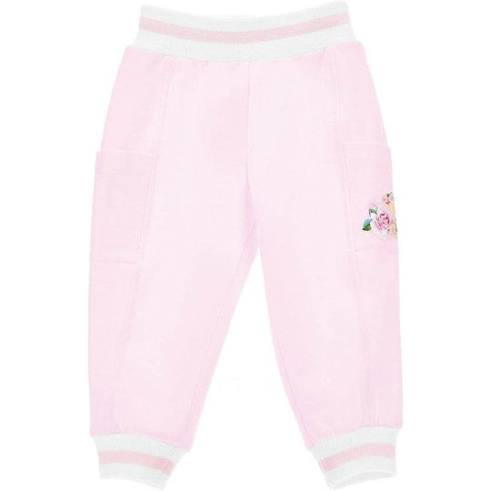Baby Girls Pink Bear Joggers
