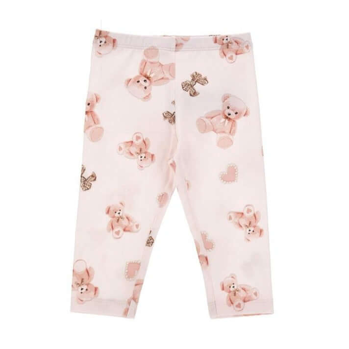 Monnalisa Baby Girls Pink Bear Leggings