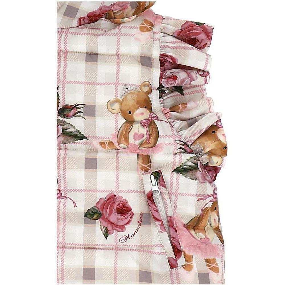 Monnalisa Baby Girls Pink Floral Gilet