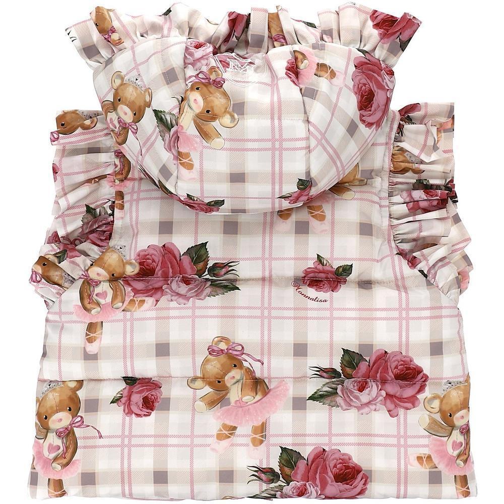 Monnalisa Baby Girls Pink Floral Gilet