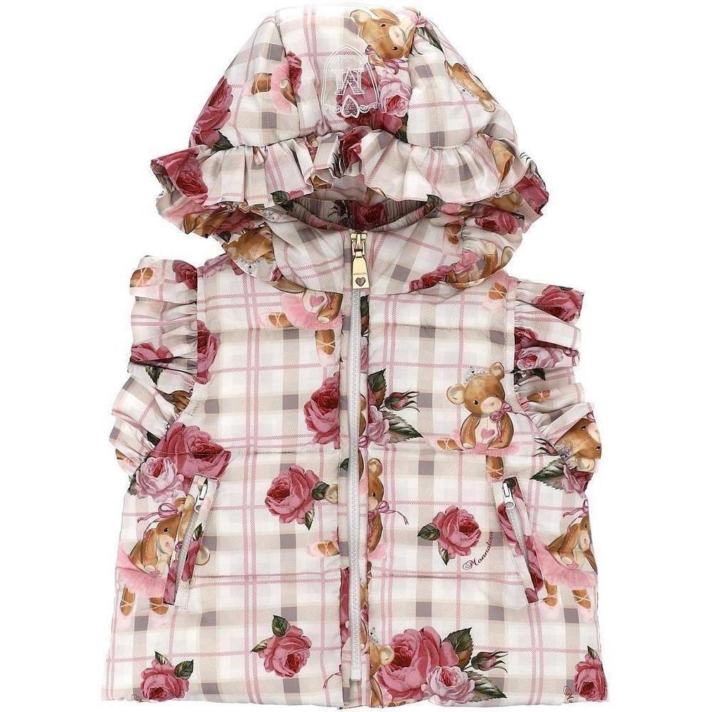 Monnalisa Baby Girls Pink Floral Gilet