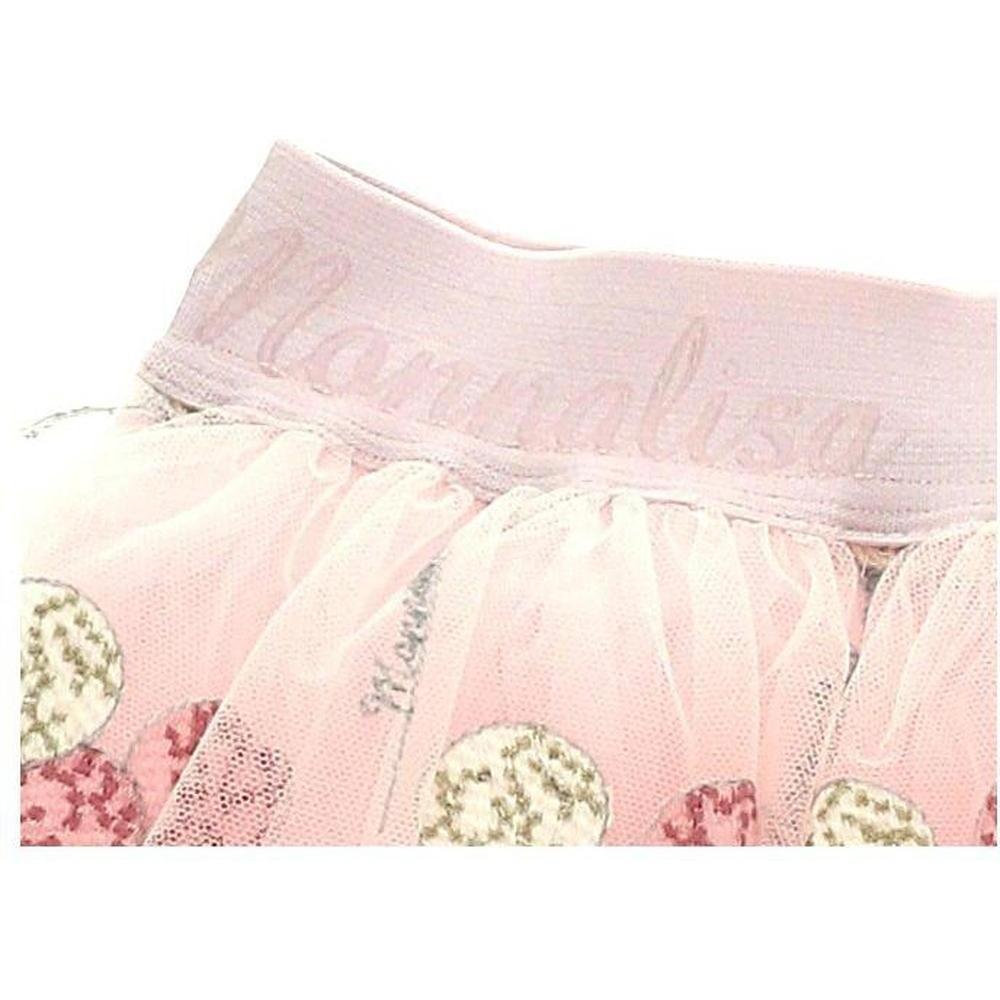 Monnalisa Baby Girls Pink Floral Tulle Skirt