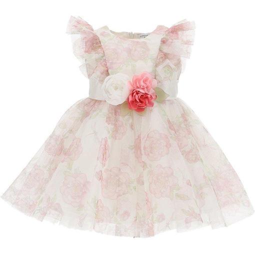 Monnalisa Baby Girls Tulle Floral Dress